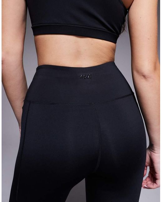 4505 Blue Hourglass Icon Active Tie Waist Run legging With Phone Pocket