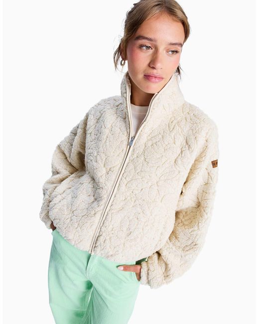 Roxy Natural – blurry cloud – relaxed fit fleece-jacke