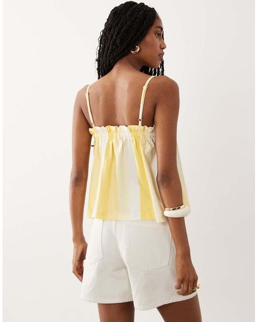 ASOS Yellow Co-Ord Shirred Detail Relaxed Cami Top