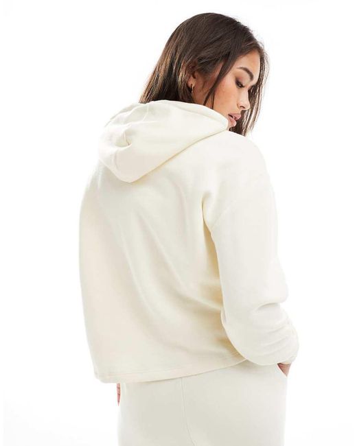 Pieces White Sweat Hoodie Co-ord