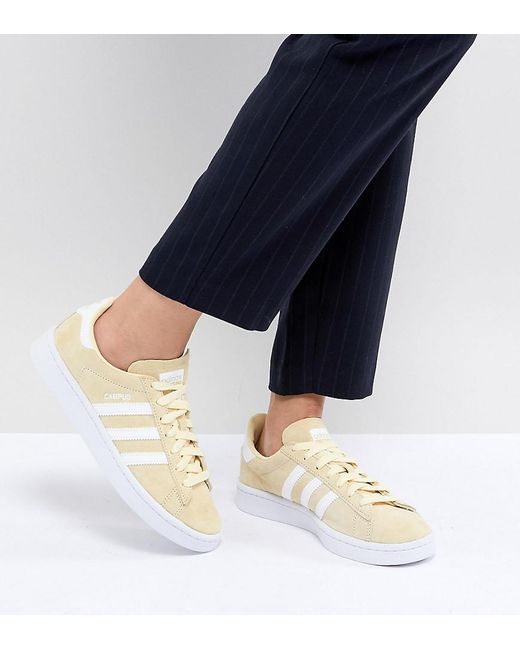 Messing tale saltet adidas Originals Campus Trainers in Yellow | Lyst