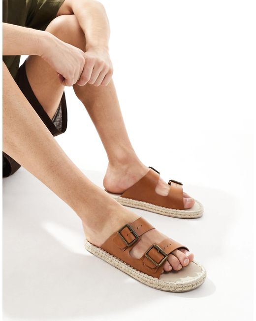 ASOS White Two Strap Sandal Espadrilles for men