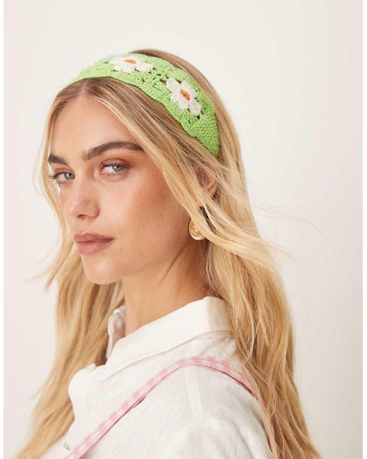 Fascia Per Capelli All'Uncinetto A Fiori di SUI AVA in Multicolor
