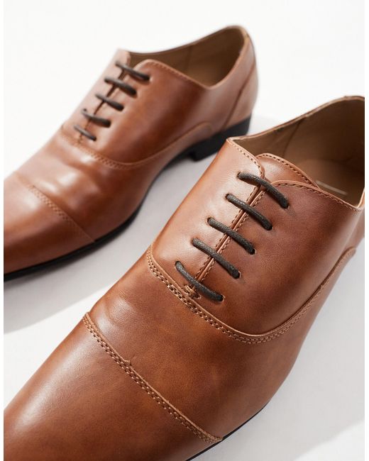 Truffle Collection Natural Oxford Lace Up Shoes for men