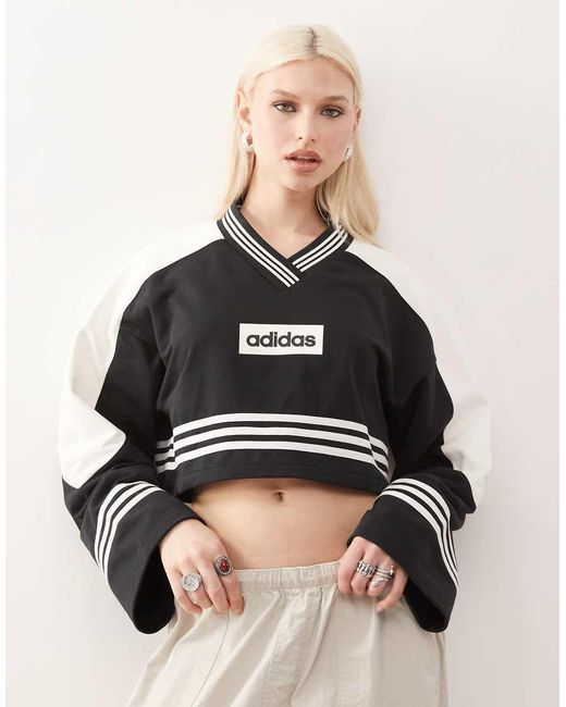 Adidas Originals Black Blocking Crewneck Sweatshirt