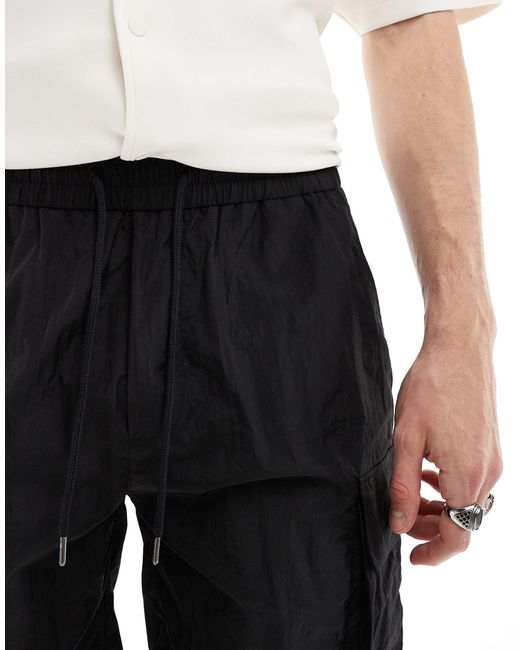 Only & Sons – funktionale cargo-shorts zum reinschlüpfen in Black für Herren