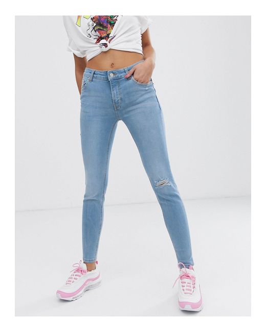 Bershka Denim Push Up Jeans in Blue | Lyst