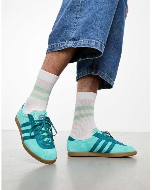 adidas Originals London Gum Sole Trainers in Blue for Men | Lyst UK