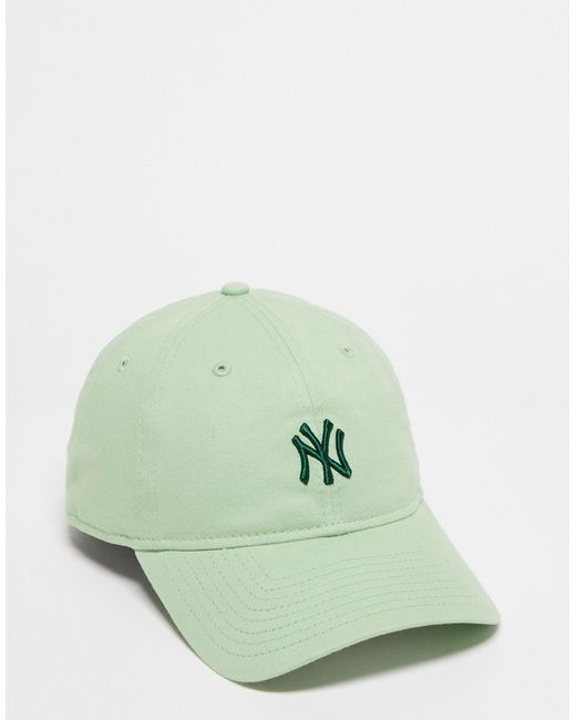 KTZ Green 9twenty New York Yankees Washed Mini Logo Cap