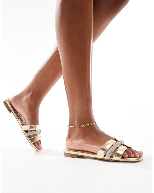 ALDO Metallic Deandra Embellished Flat Sandals