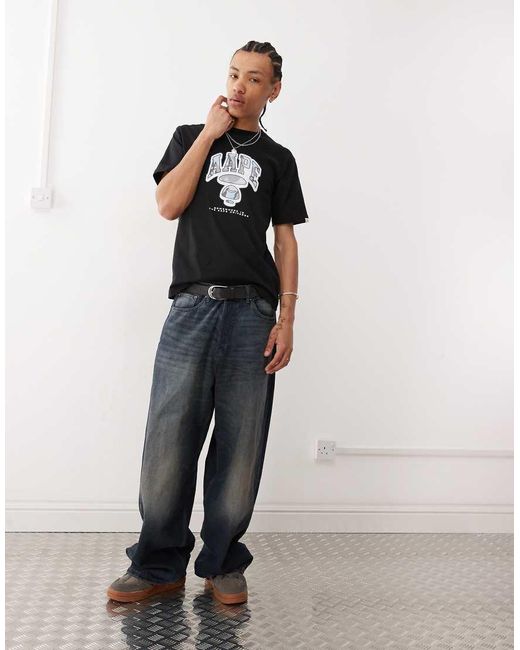 Camiseta Negra Con Logo Estilo Grafiti De Aape By A Bathing Ape Aape By A Bathing Ape de hombre de color Black
