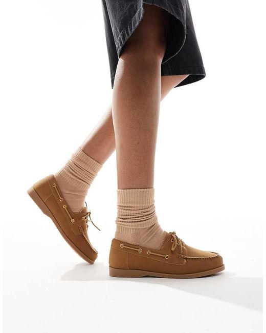 London Rebel Bootschoenen Met Veters in het Brown