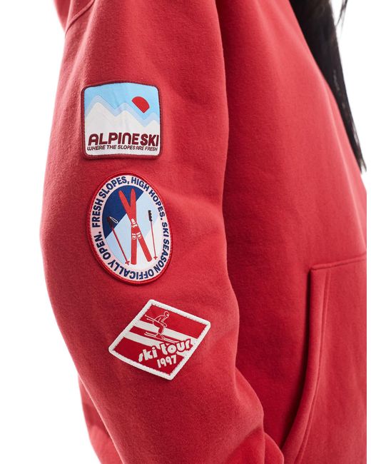 Cotton on - sweat à capuche duveteux Cotton On en coloris Red