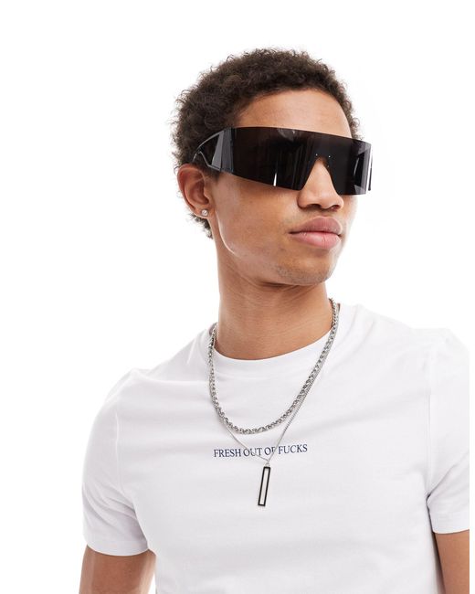 ASOS White Visor Sunglasses for men