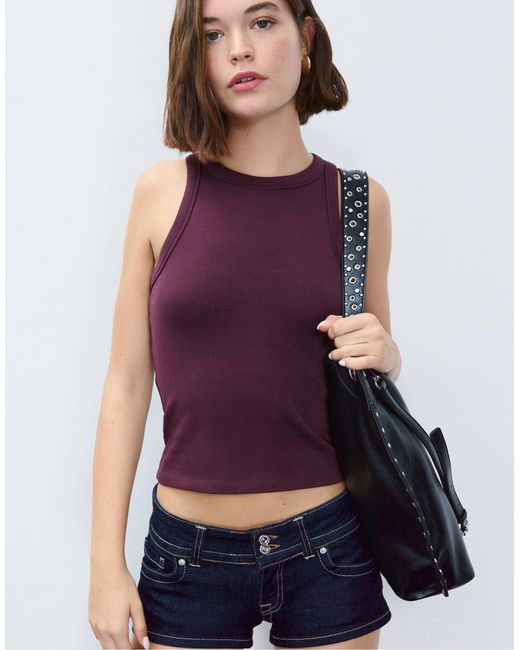 Stradivarius Purple – schultertasche