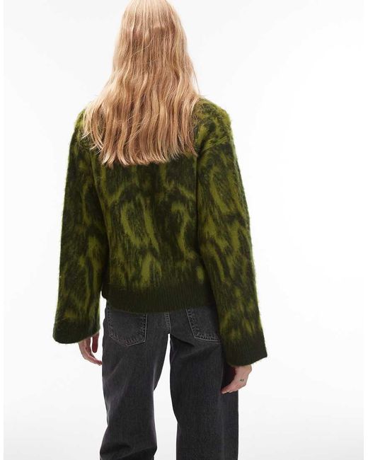 ASOS Green Knitted Oversized Cardigan