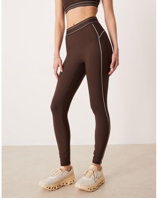 Abercrombie & Fitch Natural Ypb Sculptux 7/8 leggings Co-ord