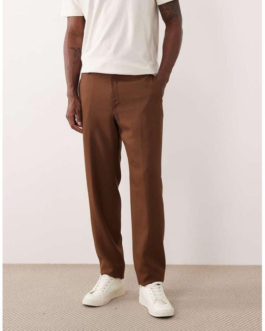 Mango Natural Bergamo Premium Wool Mix Tailored Suit Trouser Co-Ord for men