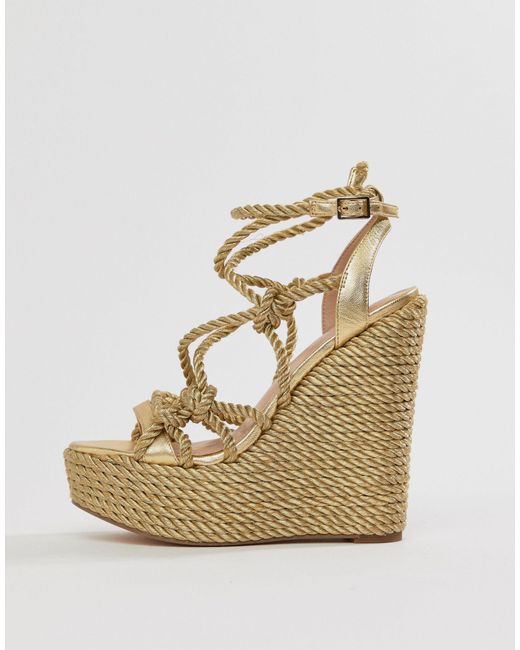 Kurt Geiger Kurt Geiger Notty Wedge in Metallic | Lyst