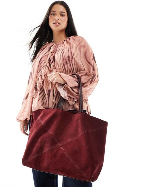 Borsa Shopping Bordeaux di ASOS in Red