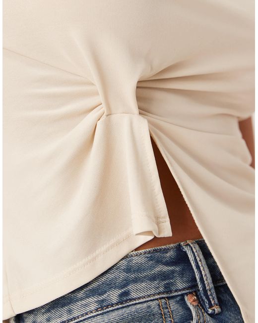 ASOS Natural Modal Side Knot Cinched Waist Tank Top