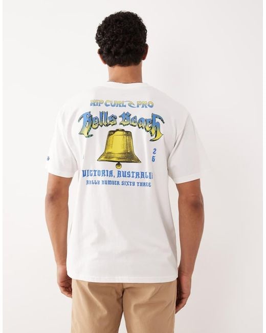 Rip Curl Gray Rip Curl Bells Pro Print T-shirt for men