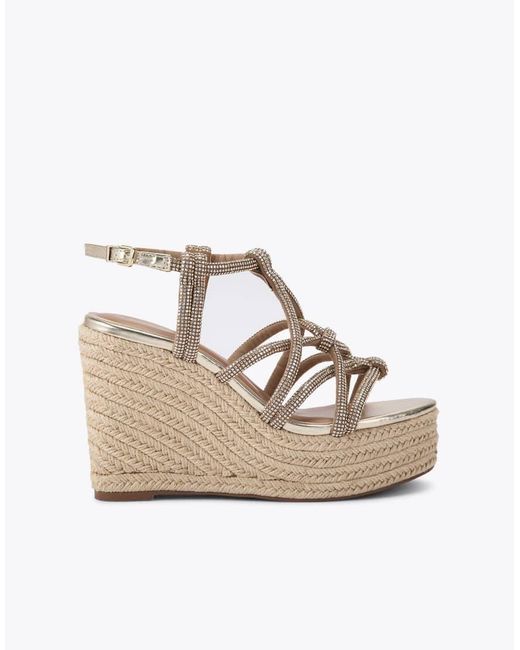 KG by Kurt Geiger Natural Perla Wedge Heeled Sandals
