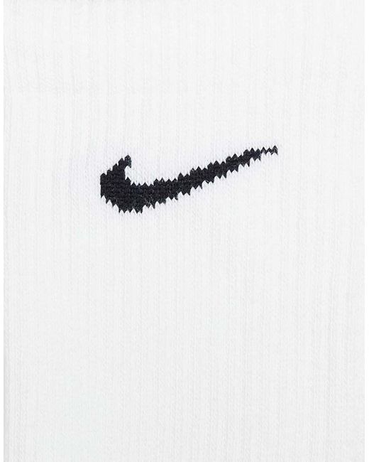 Nike White Everyday Cushioned Plus 6 Pack Crew Socks