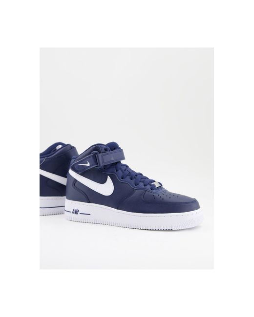 Nike Air Force 1 Mid - Sneakers in het Blauw voor heren | Lyst NL