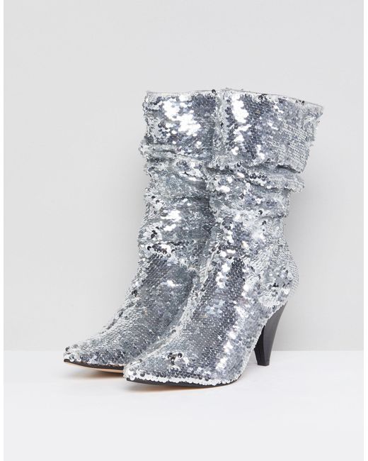 Slouch sequin boots sale