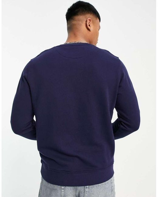 Lyle & Scott Blue Crew Neck Sweat for men