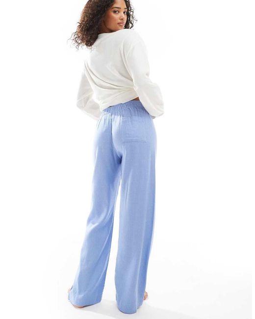 Cotton On Blue Cotton On Relaxed Flannel Pyjama Bottoms