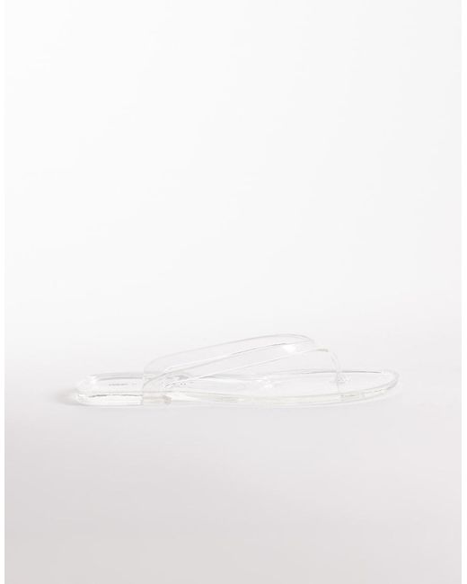 ASOS White Foxton Jelly Flip Flops