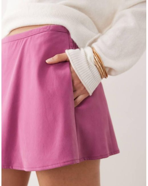 Free People Pink Paradise Suede Skort