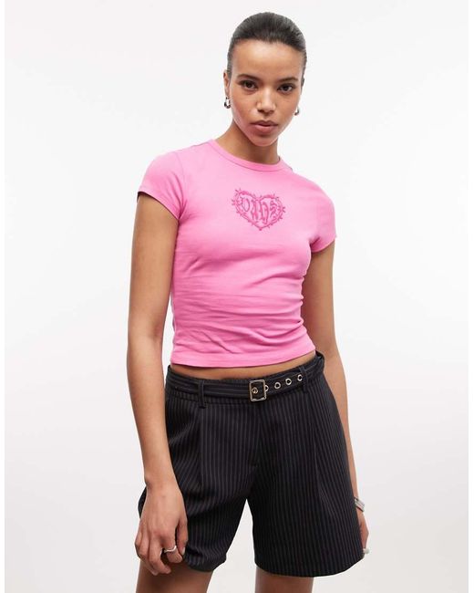 Vans Pink Barbed Heart Tee