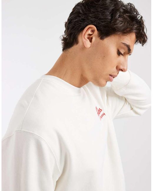 Levi's White Graphic Relaxed Sweatshirt for men