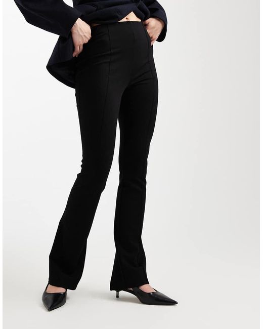 ASOS Black Tailored Skinny Ponte Pants With Split