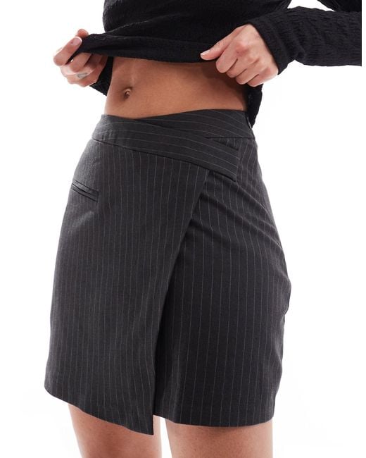 Pimkie Black Wrap Detail Mini Skirt