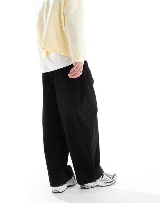 ASOS White Oversized baggy Fit Canvas Trouser for men