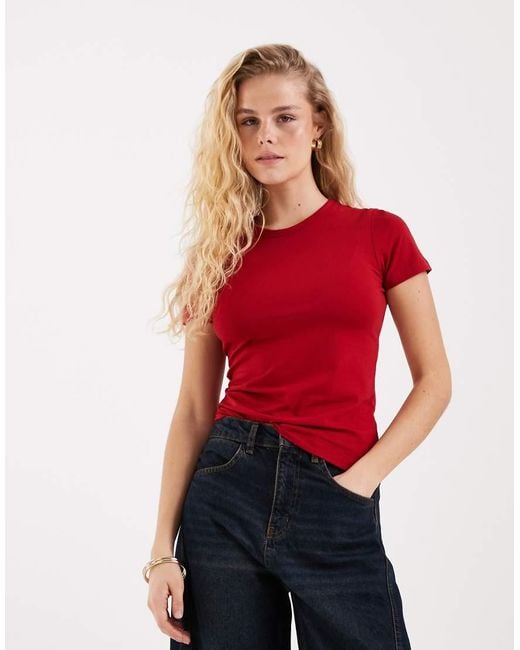 JJXX Red Gigi Fitted T-shirt
