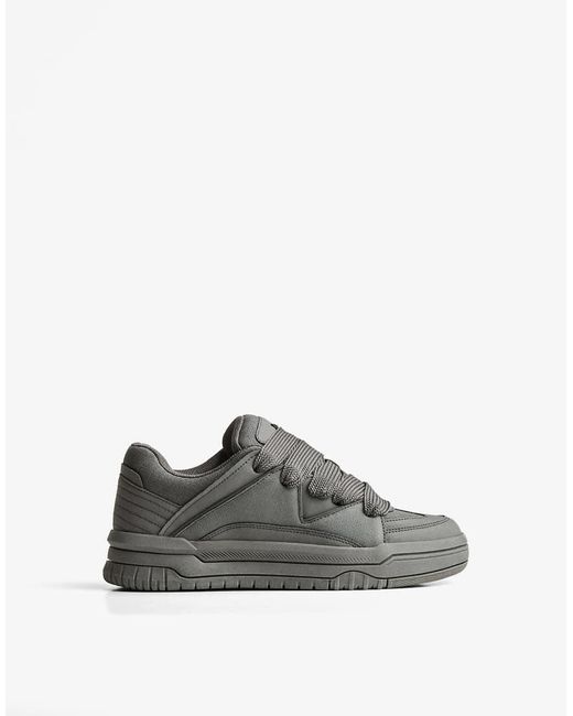 Bershka Gray Chunky Skater Trainers for men