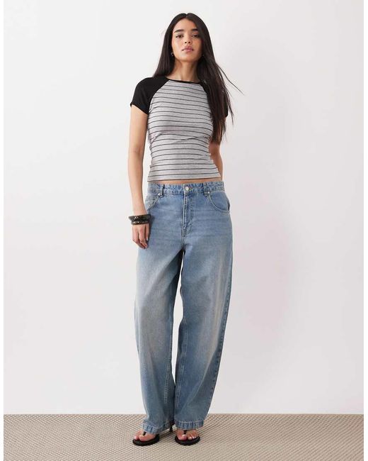 ASOS Multicolor Fitted Raglan Top