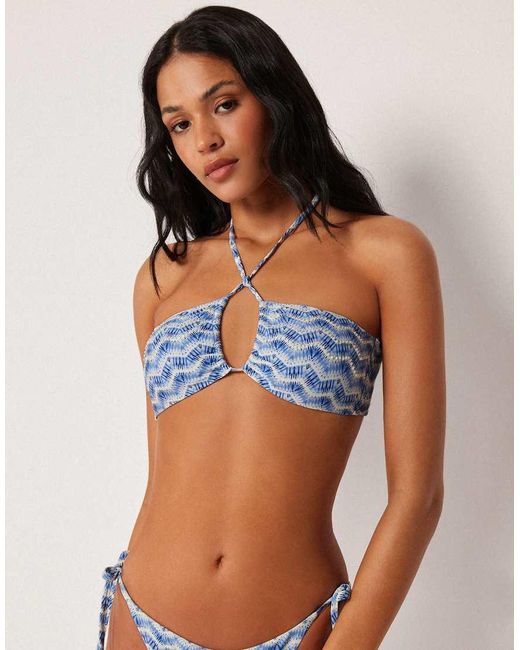 Calzedonia Blue Bandeau Bikini Top Reflection