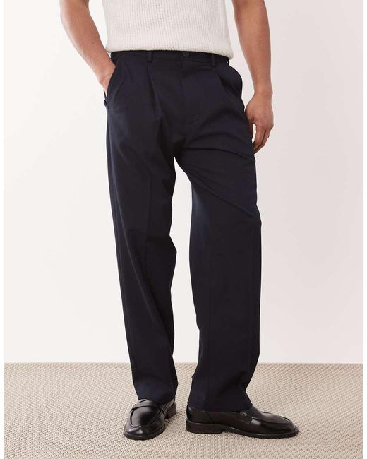 SELECTED Losse Broek in het White voor heren