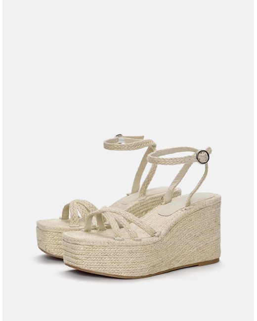 Pull&Bear Natural – sandalen aus jute