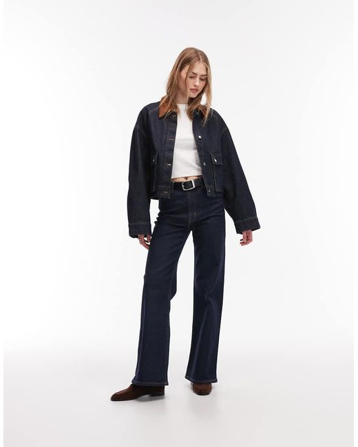 & Other Stories Blue Denim Barn Jacket With Pockets