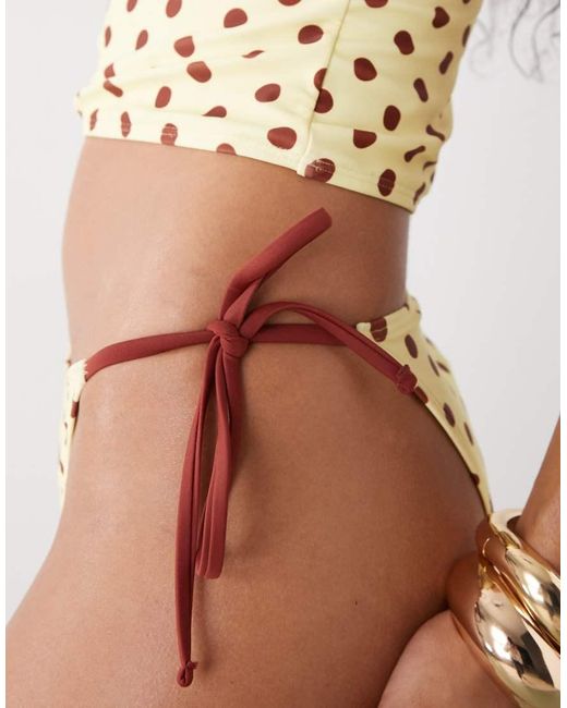 Reclaimed Vintage Multicolor Tie Side Bikini Bottom