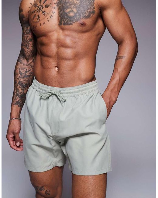 ASOS Gray Swim Shorts for men