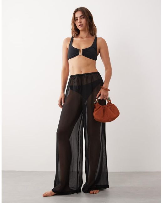 Aray White Semi-sheer Beach Trouser