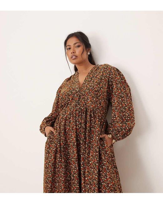 Nobody's Child Brown Starlight Cord Midi Dress